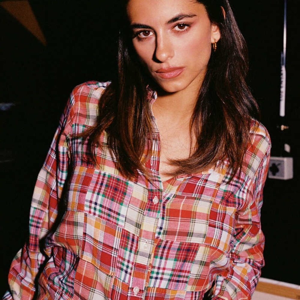 Springfield Patchwork Checked Blouse (Size 0 / Small )